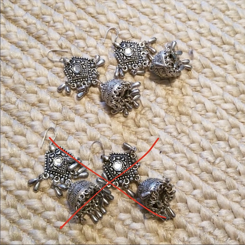 Silver earrings
